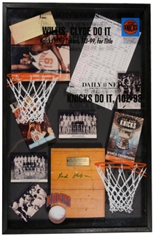 New York Knicks Shadowbox Display from Owners Suite